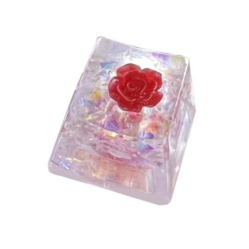 BHFYOB Handgefertigte OEM Floral Resin Keycap Transluzently Epoxy Blume für mechanische Tastaturen Ästhetischer Tastenkappen-Ersatz von BHFYOB