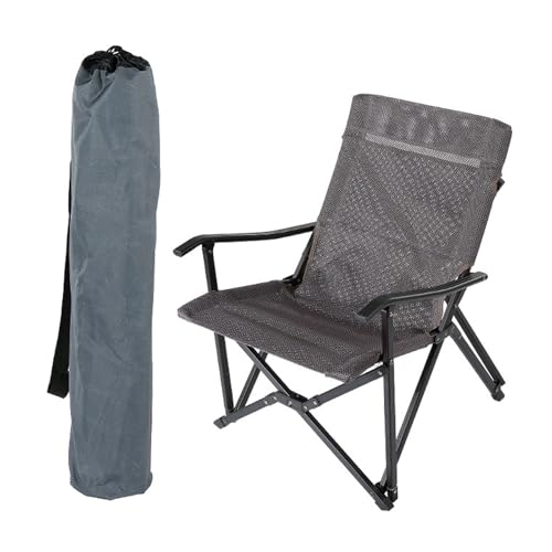 BHGLUZGBY Campingstuhl Hoher Rückenlehne Klappbar Netzstoff Liegefunktion Für Strandpicknicks Im Freien Angeln Unterstützt 150kg-Grey BHGLUZGBY Campingstuhl Hoher Rückenlehne Klappbar Netzstoff Liegefunktion Für Strandpicknicks Im Freien Angeln Unterstützt 150kg-Grey von BHGLUZGBY