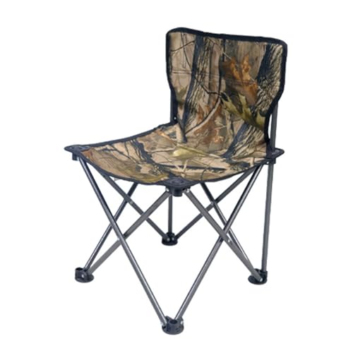 BHGLUZGBY Campingstuhl Hoher Rückenlehne Tragbare Klappbare Loungestühle Für Außenbereich Strapazierfähig 130kg Tragkraft-Camouflage von BHGLUZGBY