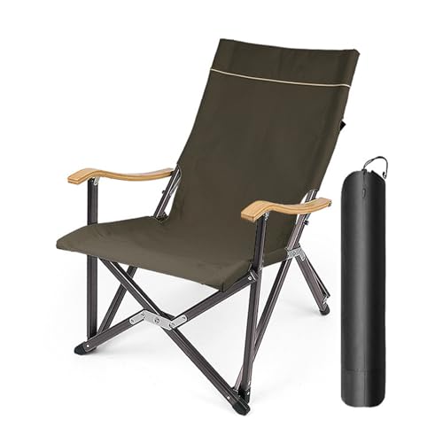 BHGLUZGBY Campingstuhl Übergroßer Klappbarer Robuster Armstuhl Außenbereich Für Reisen Picknick Wandern Strand Angeln 200kg Tragkraft-Green von BHGLUZGBY