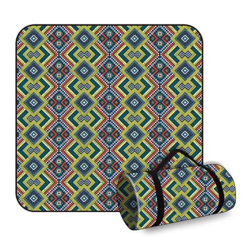 BHGLUZGBY Picknickdecke Tragbare wasserdichte Sanddichte Faltbare Strandmatte Mit Tragegriff Für Park Wandern Reisen Familiencamping-Green von BHGLUZGBY