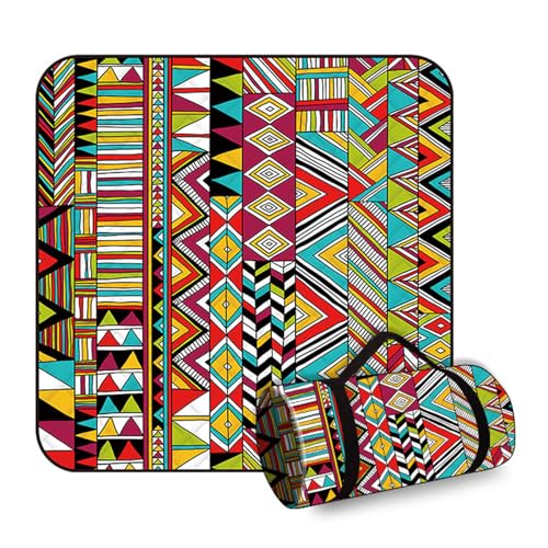 BHGLUZGBY Picknickdecke wasserdichte Campingmatte Mit Tragegriff Waschbarer Mehrzweck Outdoor Teppich Für Reisepark-Colorful von BHGLUZGBY