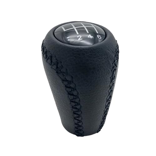 BHGMGEBLV Schaltknäufe Für Mazda 3 BK BL 5 CR CW 6 II GH CX-7 Für ER Für MX-5 NC III 2005-2011 5/6 Geschwindigkeit Leder Schaltknauf Hebel Schalthebelmanschetten(6 Speed) von BHGMGEBLV