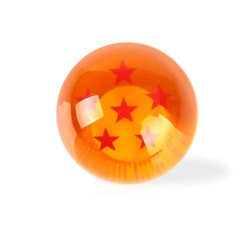 BHGMGEBLV Schaltknäufe Für Universal Auto Schaltknauf RARE Star BALL Z Orange 54mm Durchmesser 1-7 STERNE Schalthebelmanschetten(6 STARS) von BHGMGEBLV