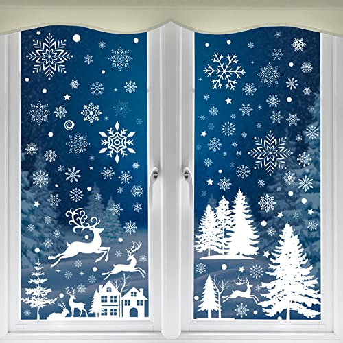 176pcs Weihnachten Fensterbilder Weiß Weihnachten Fenstersticker Selbstklebend Fensteraufkleber Schneeflocken Weihnachtsbaum Rentier Deko für Tür Schaufenster als Weihnachtsdeko Fensterdeko 176pcs Weihnachten Fensterbilder Weiß Weihnachten Fenstersticker Selbstklebend Fensteraufkleber Schneeflocken Weihnachtsbaum Rentier Deko für Tür Schaufenster als Weihnachtsdeko Fensterdeko von BHGT