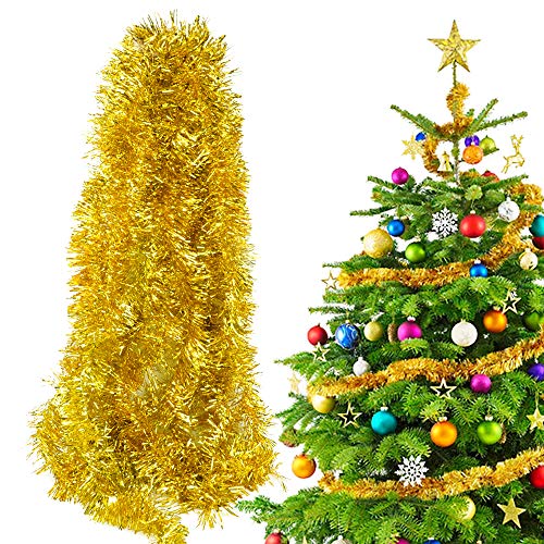 6 Stück x 2m Weihnachten Lametta Girlande Tinsel Girlande Metallisch Lametta Girlande Weihnachtsbaum Christbaumschmuck Lametta Dekoration Lametta Draht Girlande für Weihnachten Dekoration Gold 6 Stück x 2m Weihnachten Lametta Girlande Tinsel Girlande Metallisch Lametta Girlande Weihnachtsbaum Christbaumschmuck Lametta Dekoration Lametta Draht Girlande für Weihnachten Dekoration Gold von BHGT