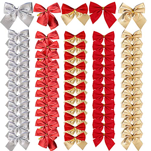 60 Stück Schleifen Weihnachten Klein Schleifen Weihnachtsbaum Schleifen Christbaumschmuck Schleifen Tannenbaum Weihnachtsschleife Weihnachtsbaum Bogen Schleife Als Hängende Deko Rot Gold Silber 60 Stück Schleifen Weihnachten Klein Schleifen Weihnachtsbaum Schleifen Christbaumschmuck Schleifen Tannenbaum Weihnachtsschleife Weihnachtsbaum Bogen Schleife Als Hängende Deko Rot Gold Silber von BHGT