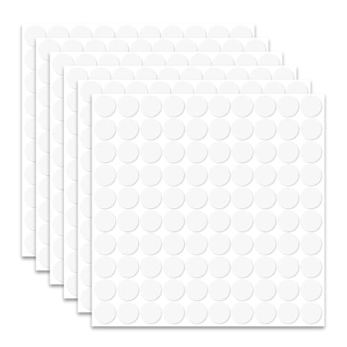 BHIPKOT 600 Stück doppelseitige Klebepunkte, transparente runde Klebepunkte, wiederablösbare Klebepunkte für Luftballons, Urlaubsdekorationen, Basteln, Papier, Glas, Metall (Dicke 0,8 mm) von BHIPKOT