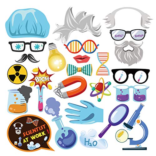 25 Stück Wissenschaftler-Fotoautomaten-Requisiten mit Stab, verrückte Wissenschaftler-Fotokabinen-Requisiten, Wissenschaft, Geburtstagsparty, Dekorationen, Wissenschaftler, Selfie-Requisiten, 25 Stück Wissenschaftler-Fotoautomaten-Requisiten mit Stab, verrückte Wissenschaftler-Fotokabinen-Requisiten, Wissenschaft, Geburtstagsparty, Dekorationen, Wissenschaftler, Selfie-Requisiten, von BHNACIER
