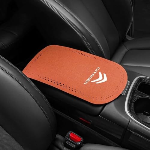 BHNRXQNJ Auto Mittelkonsole Pad für Citroen Jumpy M Jumpy XS Multispace XL,Armlehne Box Erhöhung Pad Armlehne Abdeckung Kissen Decor Zubehör,Orange von BHNRXQNJ