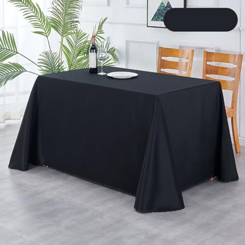 BHOMTY Rechteckige Tischdecke aus Polyester Für Tischdekorationen für Hochzeit, Party, Business und Konferenz. Maschinenwaschbar, Schwarz 200 * 320 cm BHOMTY Rechteckige Tischdecke aus Polyester Für Tischdekorationen für Hochzeit, Party, Business und Konferenz. Maschinenwaschbar, Schwarz 200 * 320 cm von BHOMTY