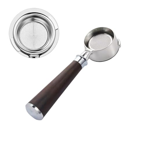 58 MM, Kompatibel For GAGGIA, Kaffee Bodenloser Siebträger Holzgriff Ersatz Barista Espresso Maker Cafe Maschinen Zubehör(A2) von BHVGPVNZF