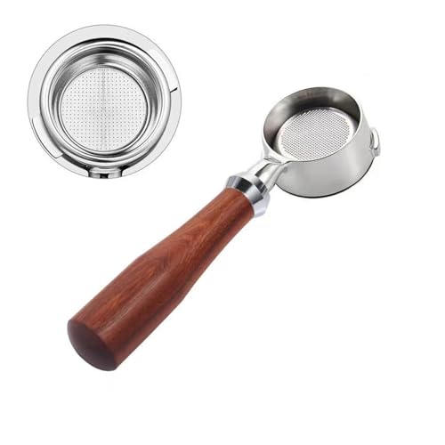 58 MM, Kompatibel For GAGGIA, Kaffee Bodenloser Siebträger Holzgriff Ersatz Barista Espresso Maker Cafe Maschinen Zubehör(E1) von BHVGPVNZF