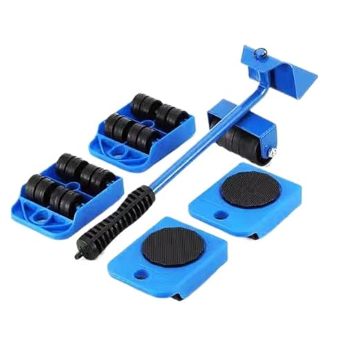 BHVGPVNZF 5 Teile/Satz Heavy Duty Möbel Heber Mover Set Waschmaschine Kühlschrank Transport Werkzeug Moving Helfer(Blue 5Pcs-Set) von BHVGPVNZF