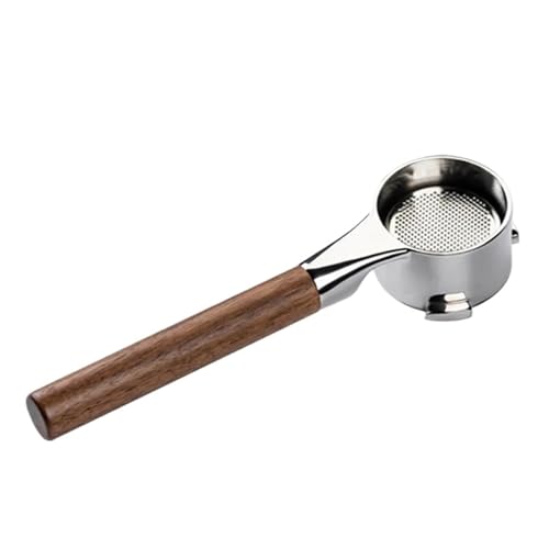 BHVGPVNZF 51 Mm Kaffeegriff, Kompatibel For Maschinen Ohne Unteren Cafe Espresso-Zubehör(Walnut) von BHVGPVNZF
