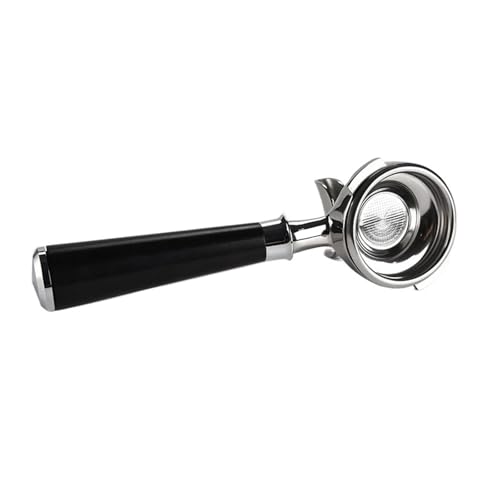 BHVGPVNZF 58 Mm 2-Ohr-Kaffeegriff, Kompatibel Mit Nuova, Edelstahl-Kaffee-Siebträger, Einzel- Und Doppelöffnung, Massivholzgriff, Kaffeewerkzeug(58mm-double mouth-A2) von BHVGPVNZF