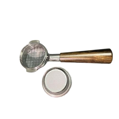 BHVGPVNZF 58MM Edelstahl Kaffeemaschine Griff Bodenloser Filter Siebträger Universal Massivholz E61 Espresso Kaffee Werkzeuge(Black wood2) von BHVGPVNZF