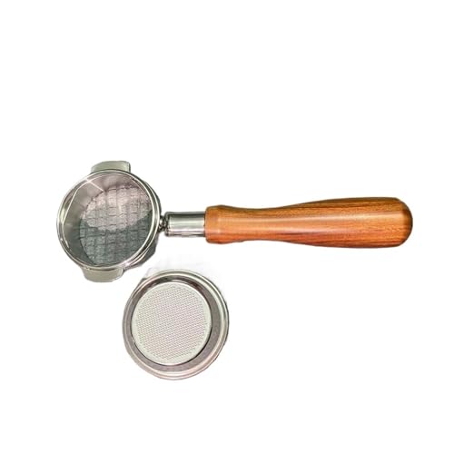 BHVGPVNZF 58MM Edelstahl Kaffeemaschine Griff Bodenloser Filter Siebträger Universal Massivholz E61 Espresso Kaffee Werkzeuge(E red wood2) von BHVGPVNZF