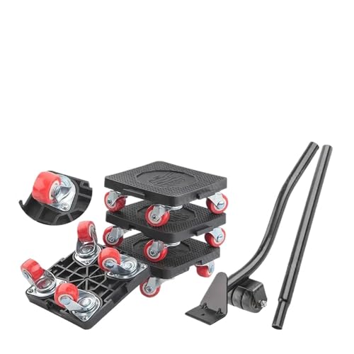 BHVGPVNZF 6/8Pcs Professionelle Möbel Mover Tool Set Schwere Stoffe Transport Heber Rädern Roller Mit Rad Bar Moving(Linen) von BHVGPVNZF
