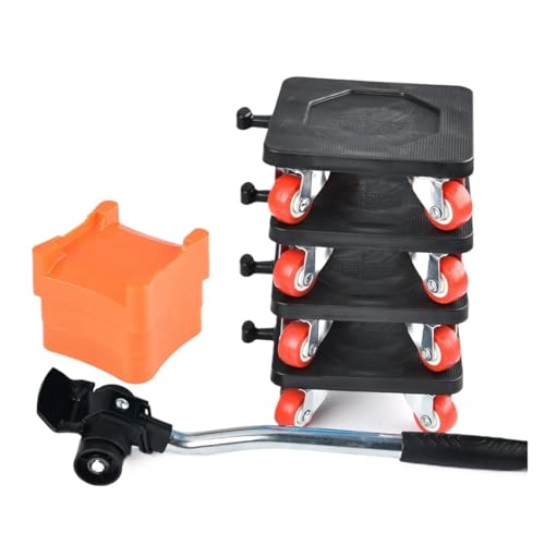 BHVGPVNZF 6/8Pcs Professionelle Möbel Mover Tool Set Schwere Stoffe Transport Heber Rädern Roller Mit Rad Bar Moving(Pine) von BHVGPVNZF