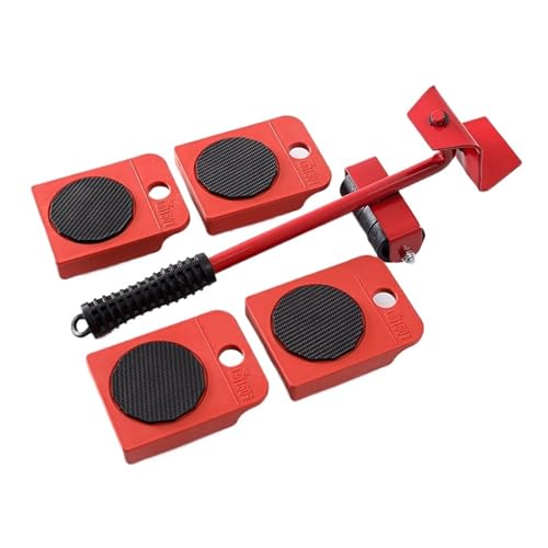 BHVGPVNZF Hochleistungs-Möbelheber, Möbeltransport-Set, Transportwerkzeug for Waschmaschine, Kühlschrank, Heben Und Bewegen Von Möbeln, Helfer(Red-5pcs) von BHVGPVNZF