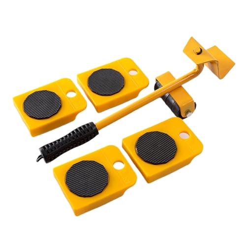 BHVGPVNZF Hochleistungs-Möbelheber, Möbeltransport-Set, Transportwerkzeug for Waschmaschine, Kühlschrank, Heben Und Bewegen Von Möbeln, Helfer(Yellow-5pcs) von BHVGPVNZF