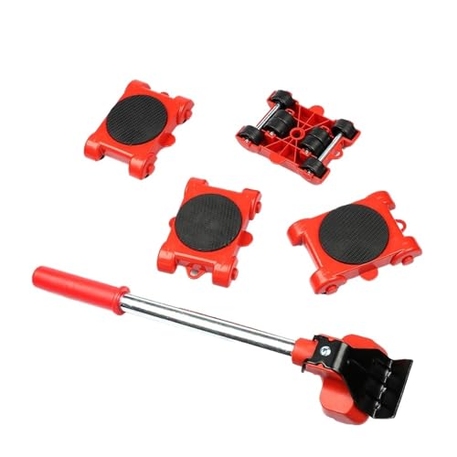 BHVGPVNZF Möbeltransport-Werkzeugset, Transportheber for Schwere Gegenstände, Rollenroller Mit Radstange, Bewegliches Handgerät(5 pcs Version) von BHVGPVNZF