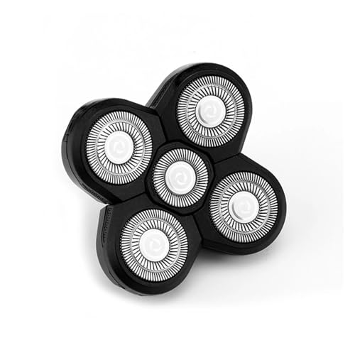 Ersatz For Kopfrasierer 5/6/7/8 Köpfe Barthaarersatz For Rasierapparat For Kopf For Männer Mit Glatze Universal Interf(Black 5 for blades) von BHVGPVNZF