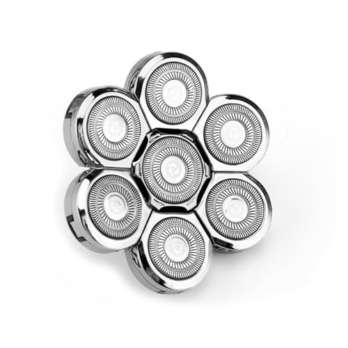 Ersatz For Kopfrasierer 5/6/7/8 Köpfe Barthaarersatz For Rasierapparat For Kopf For Männer Mit Glatze Universal Interf(Silver 7 for blades) von BHVGPVNZF