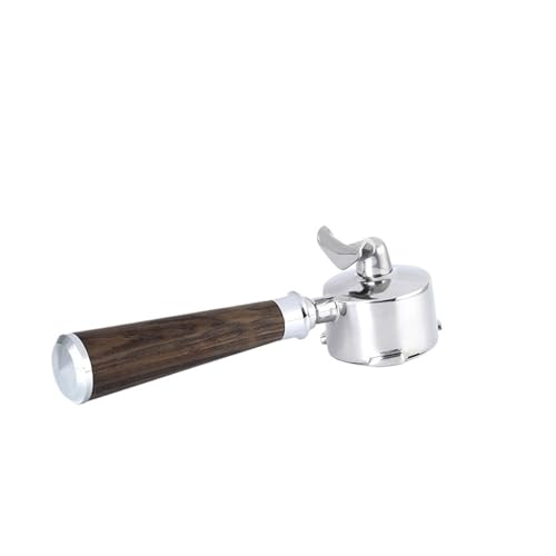 Kaffee-Siebträger-Zubehör For Espressomaschinen, Edelstahl, Doppelöffnung, Holzgriff, 51 Mm, Kompatibel Mit Delonghi, EC680, 685(2 Mouth A BkRoseWood) von BHVGPVNZF