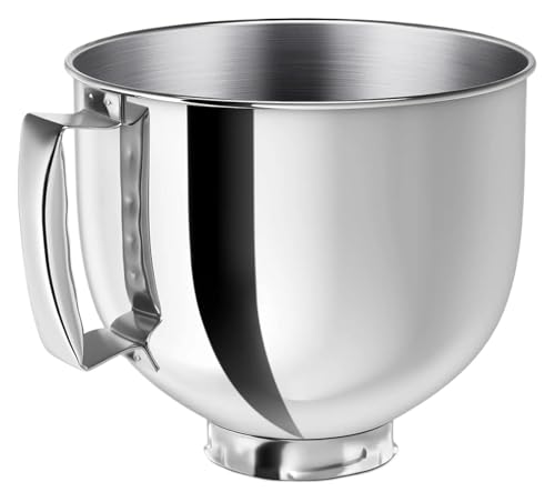 Rührschüssel Aus Edelstahl, Passend For KitchenAid Artisan & Classic Series 4,5–5 QT Mixer Mit Kippbarem Kopf, 5-Quart-Rührschüssel Mit Griff. Rührschüssel Aus Edelstahl, Passend For KitchenAid Artisan & Classic Series 4,5–5 QT Mixer Mit Kippbarem Kopf, 5-Quart-Rührschüssel Mit Griff. von BHVGPVNZF