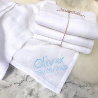 Baby Musselin Set Handgedruckter Name, 100% Baumwolle | 3Er Set Baby Musselin Set Handgedruckter Name, 100% Baumwolle | 3Er Set von BHWDesigns