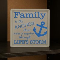 Familie Anker Milchglasstein - Home Decor Nachtlicht von BHiggsCreations