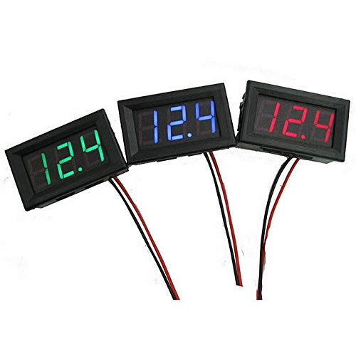 LED-Digitalanzeige BI-TOOL 2-Draht-Gleichstrom 4,7-30 V LED-Anzeige Digitalanzeige Spannungsmesser Voltmeter für Auto und Motor (grüne Anzeige) von BI-TOOL