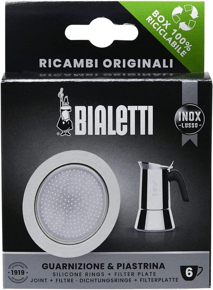 BIALETTI Dichtungsring Bialetti 1 Silikon Dichtung + 1 Filter für 6 Tassen Kannen BIALETTI Dichtungsring Bialetti 1 Silikon Dichtung + 1 Filter für 6 Tassen Kannen von BIALETTI