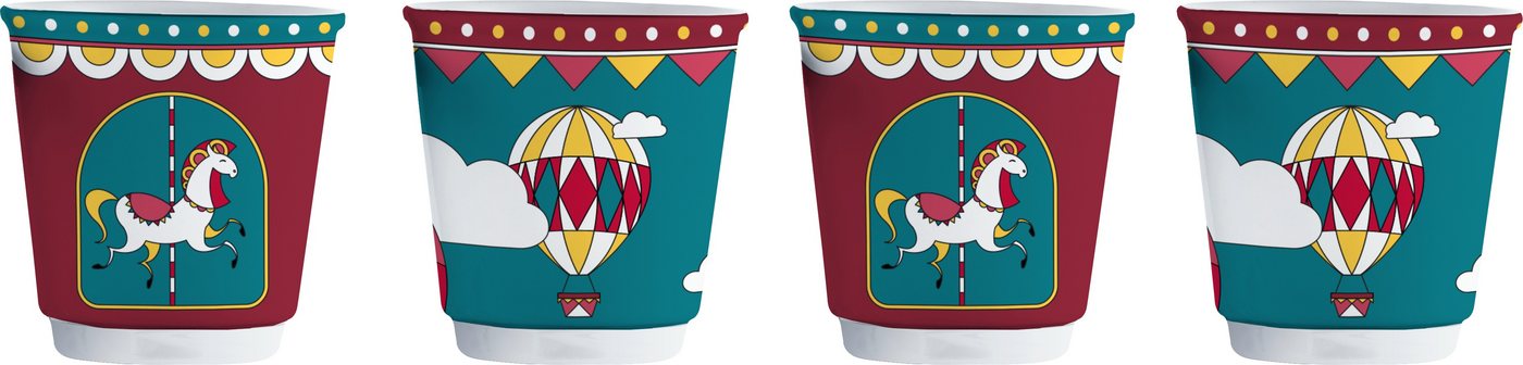 BIALETTI Tasse Espressobecher Mokka- Espressotasse Set 4tlg Bialetti Winter, Material: Porzellan von BIALETTI