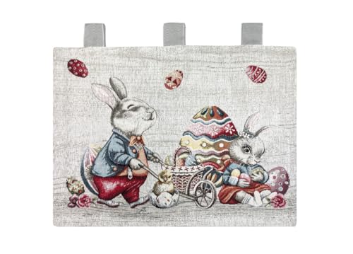 BIANCHERIAWEB Backofenabdeckung Universal Chenille Dekoration Ofen Bunny Easter von BIANCHERIAWEB