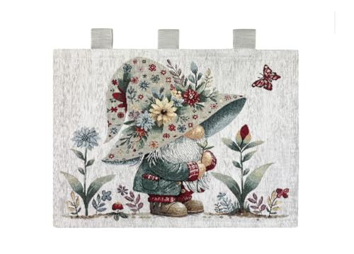 BIANCHERIAWEB Backofenabdeckung Universal Chenille Dekoration Ofen Elfe Frühling von BIANCHERIAWEB