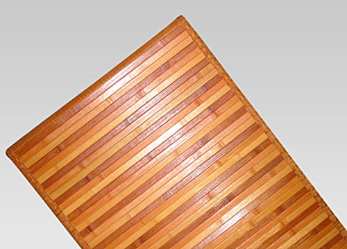 BIANCHERIAWEB Bambus Teppich Degradè Orange, Kücheläufer 50x140 cm, Küchenteppich rutschfest 100% Bambus, Kitchen Lane aus strapazierfähigem Material, nimmt Keine Flecken auf von BIANCHERIAWEB