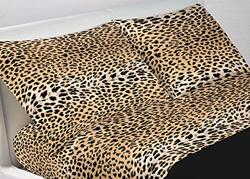 BIANCHERIAWEB Bettbezug, Bettbezug aus 100% Baumwolle, hergestellt in Italien, Bettbezug für Einzelbett, Leopardenmuster von BIANCHERIAWEB