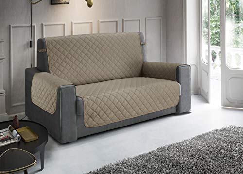 BIANCHERIAWEB Gesteppter Sofabezug, Sofabezug, Modell Imperial, Pitonat, schmutzabweisend und wasserdicht, Sofabezug für Sessel, Taupe von BIANCHERIAWEB