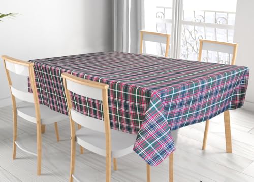 BIANCHERIAWEB Miros Weihnachtstischdecke für Wohnzimmer/Küche Stoff Made Italy Dis Tartan Grün RP 140 x 240 cm Grün Tartan von BIANCHERIAWEB