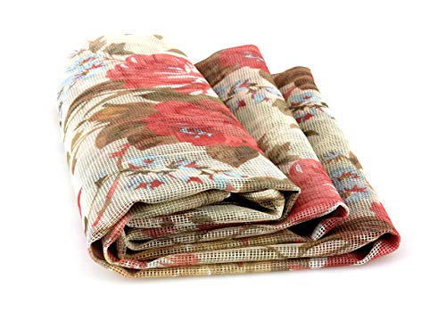 BIANCHERIAWEB Moskitonetz Vorhang 145 x 250 cm für Eingangstür und Fenster, Zelt gegen Fliegen und Insekten, Muster Rose von BIANCHERIAWEB