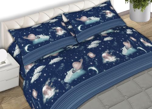 BIANCHERIAWEB Planet C.N Bettwäsche-Set aus weichem Flanell, hergestellt in Italien, für Einzelbett BIANCHERIAWEB Planet C.N Bettwäsche-Set aus weichem Flanell, hergestellt in Italien, für Einzelbett von BIANCHERIAWEB