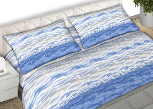 BIANCHERIAWEB Pretty C.N Bettwäsche-Set aus weichem Flanell, hergestellt in Italien, für Doppelbett, Blau BIANCHERIAWEB Pretty C.N Bettwäsche-Set aus weichem Flanell, hergestellt in Italien, für Doppelbett, Blau von BIANCHERIAWEB