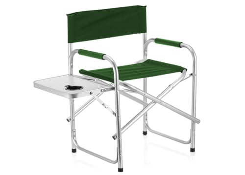 BIANCHERIAWEB Regiestuhl Camping Strand faltbar tragbar mit Tisch Los Angeles Los Angeles Grün von BIANCHERIAWEB