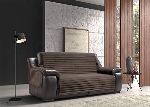 BIANCHERIAWEB Sofaüberwurf, schmutzabweisend, gesteppt, Modell Sofà Braun-Beige von BIANCHERIAWEB