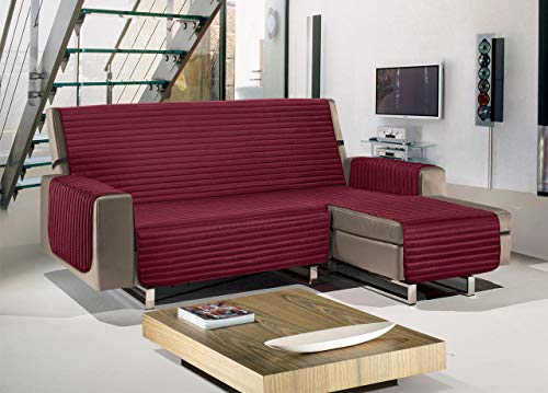 BIANCHERIAWEB Sofaüberwurf mit Halbinsel, gesteppt, Modell Best, Farbe Bordeaux von BIANCHERIAWEB