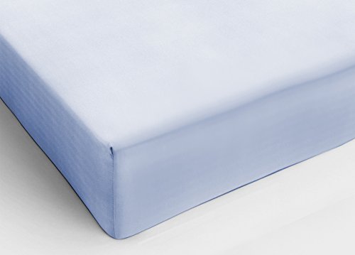 BIANCHERIAWEB Spannbettlaken für französisches Bett, Matratzenschoner aus Baumwolle, Flanellblau, 100% Made in Italy, geeignet für Bett 120 x 200 cm, maschinenwaschbar von BIANCHERIAWEB