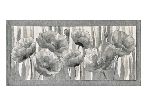 BIANCHERIAWEB Suardi Teppich/Läufer für Küche, Flur, Rückseite rutschfest, Design Amsterdam von Suardi, 55 x 240 cm, Grau von BIANCHERIAWEB